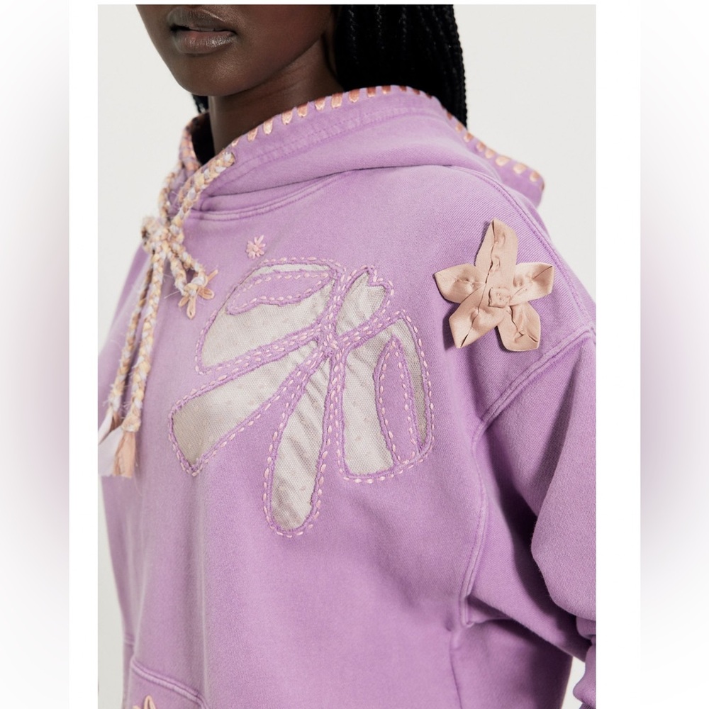 NWT Free People x We The Free Love Letters Hoodie 💜 Lavender - Picture 5 of 16